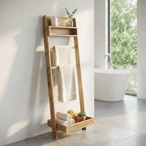 LUKE - scaffale da bagno in pino riciclato