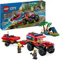 Fuoristrada antincendio e gommone di salvataggio Lego City