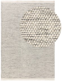 benuta Pure Tappeto di lana Rocco Beige/Nero 140x200 cm - Tappeto fibra naturale