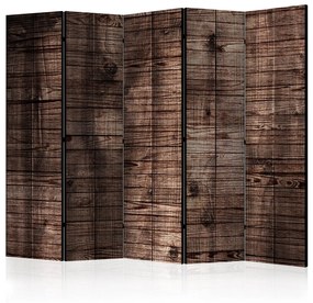 Paravento Tavole scure II - texture retro legno scuro