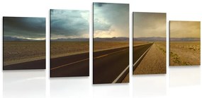 Quadri 5 pezzi – Strada nel deserto