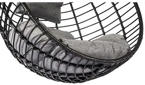 Poltrona sospesa in rattan artificiale nero Mila - Bonami Selection