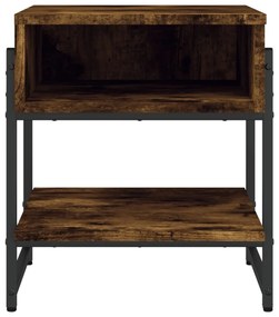 Tavolino da salotto rovere fumo 40x40x45 cm legno multistrato