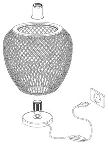 Eglo 43263 - Lampada da tavolo DEMBLEBY 1xE27/40W/230V