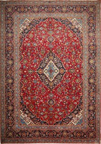 Kashan Tappeto persiano 300x420 Blu (Iran) Annodato A Mano