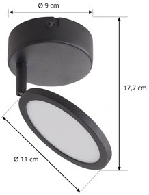 Lindby Manel spot LED plastica ferro 1 luce