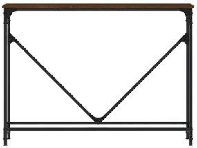 Tavolo consolle rovere marrone 102x22,5x75 cm legno multistrato