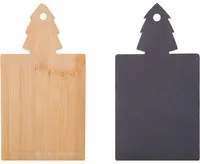 Set 2 taglieri natalizi bambù e ardesia