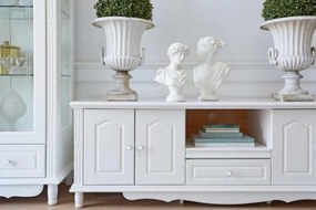Mobile tv stile provenzale colore bianco in legno PRINCESS 861-Arrediorg.it