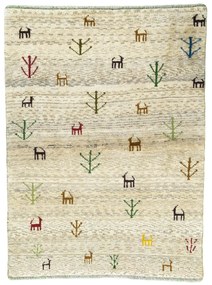 Gabbeh Tappeto persiano 140 x 110 Beige (Iran) Annodato A Mano