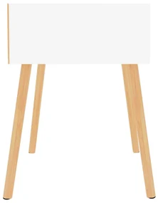Comodini 2 pz bianchi 40x40x56 cm in truciolato