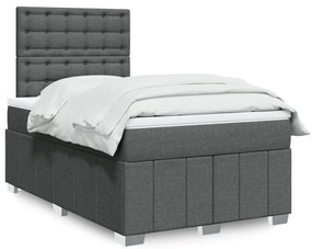 Giroletto A Molle Con Materasso Grigio Scuro 120x190cm Tessuto /