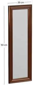 Specchio da parete BOSS 90x30 cm bronzo