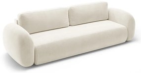 Divano color crema allungabile/con contenitore con rivestimento in velluto 262 cm Tonale – Cosmopolitan Design