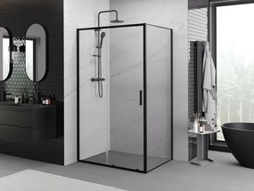 Mexen Exo-S cabina doccia scorrevole 120 x 90 cm, trasparente, nera - 8151-120-090-70-00