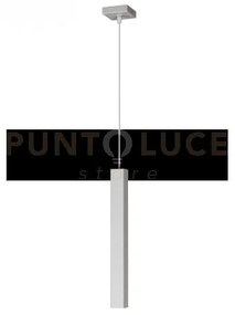 Square tube sospensione 1 luce grigio cavo cm.250 con base 1173-s1-gr