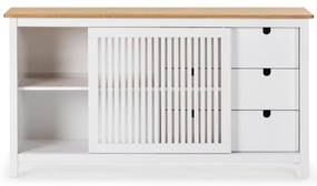 Cassettiera in legno bianco Bruna - Marckeric