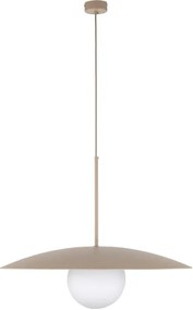 Lampadario a sospensione con filo SLATE 1xE27/15W/230V diametro 65 cm beige