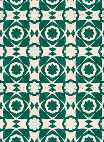 MINDTHEGAP Tapete Aegean Tiles - Ultramarine Green