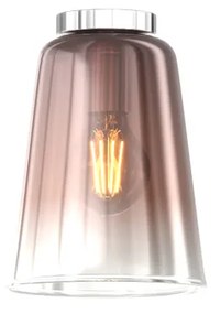 Plafoniera Contemporanea Shaded Metallo Cromo Vetro Rame 1 Luce E27