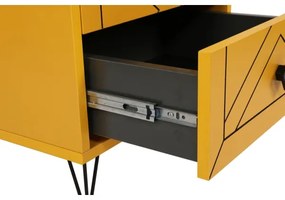 Comodino LUNA 55x50 cm giallo