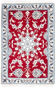 Nain Tappeto persiano 90x60 Rosso (Iran) Annodato A Mano