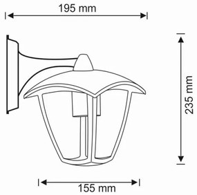 Applique da esterno IGMA 1xE27/12W/230V IP44