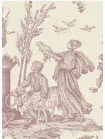 Lewis & Wood Carta da parati Toile Baptiste - Cerise