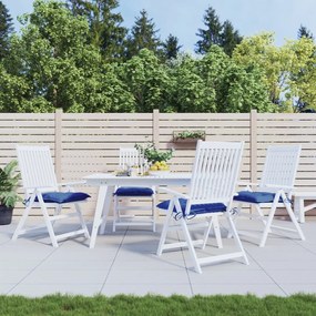 Cuscini Per Sedia 4 Pz Blu 40x40x7 Cm İn Tessuto Oxford /