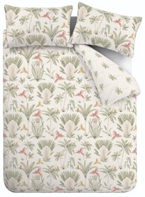 Biancheria da letto beige per letto matrimoniale/per letto esteso 230x220 cm Paradiso Palm – Catherine Lansfield