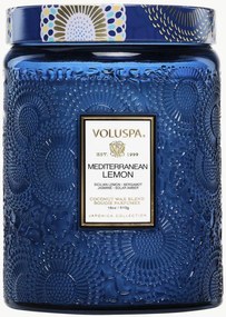 Candela profumata fatta a mano Mediterranean Lemon (limone, bergamotto, gelsomino e ambra solare)