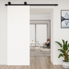 Porta Del Granaio Bianca 80x1,8x214 Cm Legno Massello Di Pino /