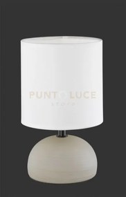 Luci lampada da tavolo base ceramica mezza sfera cappuccino paralum...