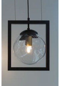 Klausen 111023 - Lampadario a sospensione con filo REY 1xE27/7W/230V nero