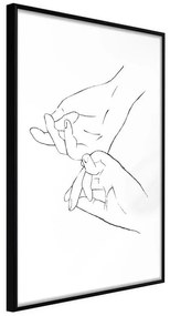 Poster  Joined Hands (White)  Cornice Quadri Cornice nera, Larghezza x Altezza Home decor 20x30