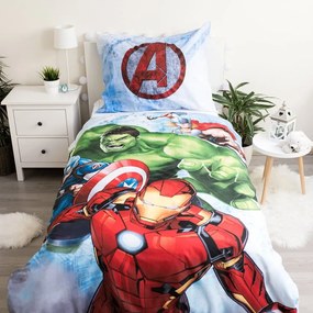 Biancheria da letto in cotone per bambini Heroes, 140 x 200 cm Avengers - Jerry Fabrics