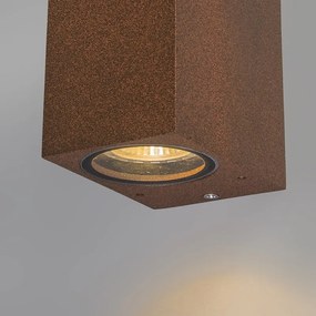 Set di 2 lampade da parete industriali marrone ruggine 2 luci IP44 - Baleno