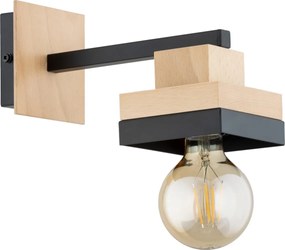 Lampada da parete MIKO 1xE27/15W/230V nera/beige