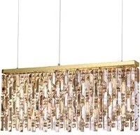 Lampadario Classico Elisir Metallo-Cristallo Ottone 6 Luci G9 3W 3000K