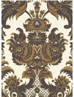 Wyndham - Designtapete von Cole & Son - Black & Gold