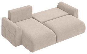 Divano angolare beige allungabile (con composizione variabile) Lorine – Ropez