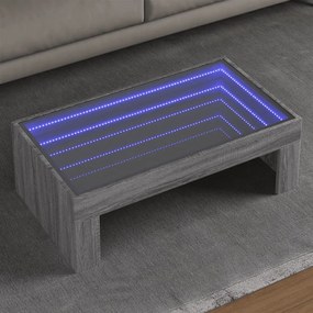 Tavolino Da Salotto Con Led Infinity Grigio Sonoma 90x50x30 Cm /
