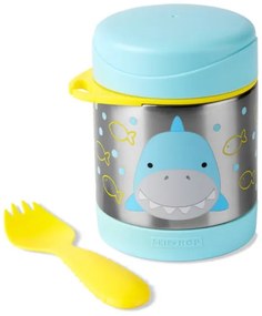 Skip Hop - Contenitore termico per alimenti con cucchiaio/forchetta ZOO 325 ml squalo