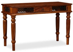 Scrittoio İn Legno Massello Di Sheesham 120x50x76 Cm /