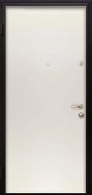 Porta blindata MASTER Graphite L 90 x H 210 cm in PVC grigio/bianco, apertura spingere a destra, falso telaio incluso