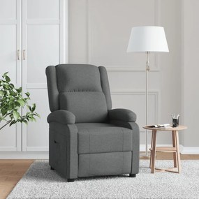 Poltrona Reclinabile İn Tessuto Grigio Scuro /