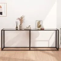 Tavolo Consolle Trasparente 200x35x75,5 cm in Vetro Temperato 331686