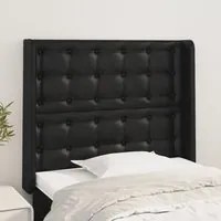 Testiera ad Orecchio Nera 93x16x118/128 cm in Similpelle 3119658