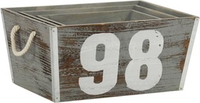 MAVERICK - set di 3 cassette in legno