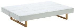 Divano letto in finta pelle bianco